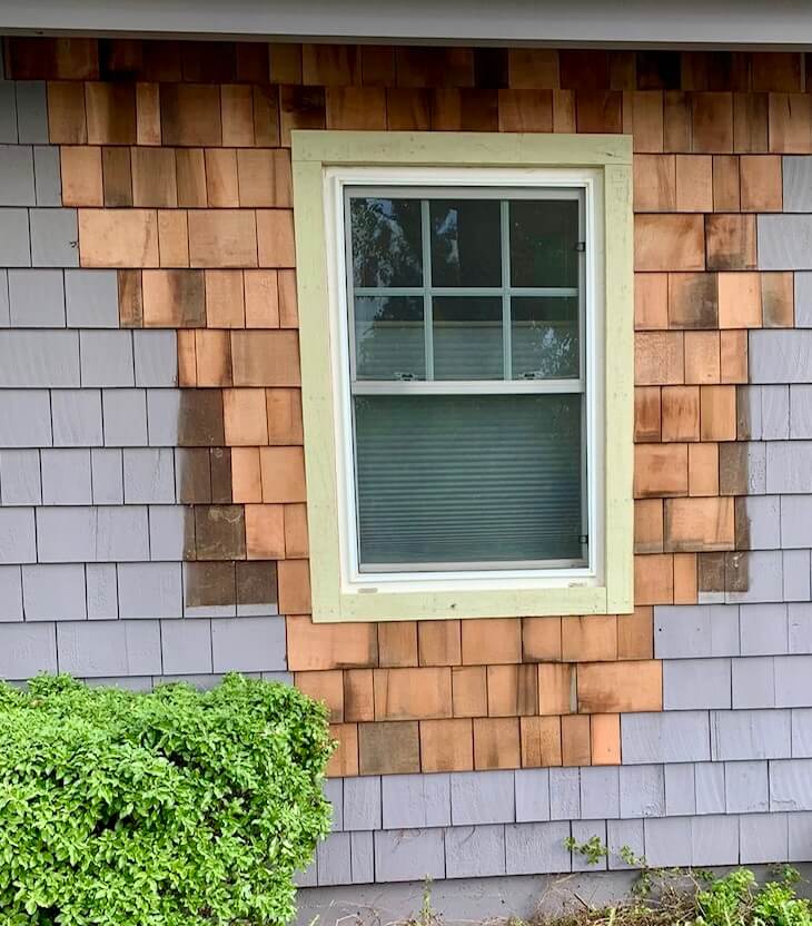 Siding replacement on house